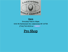 Tablet Screenshot of lakewoodgolfcenter.com